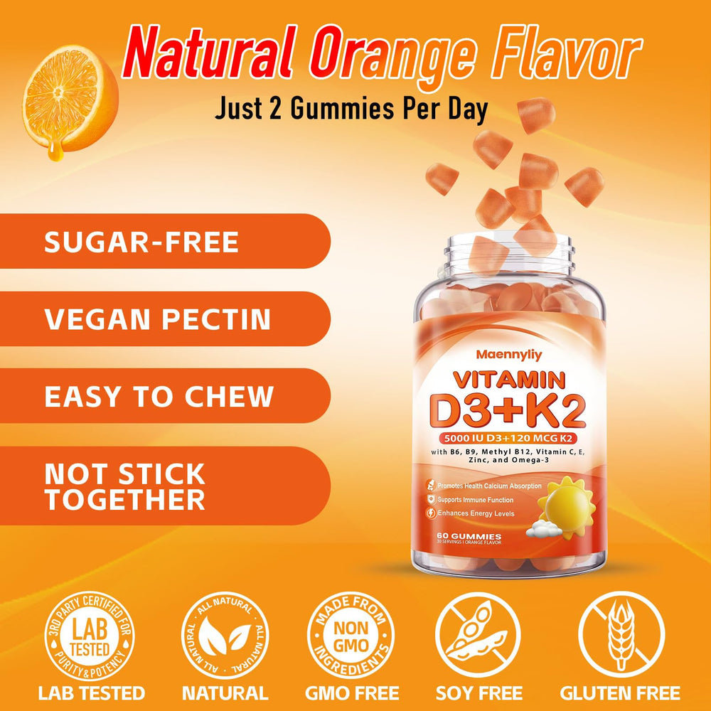 Maennyliy vegan and gluten-free gummy bottle labeling on front