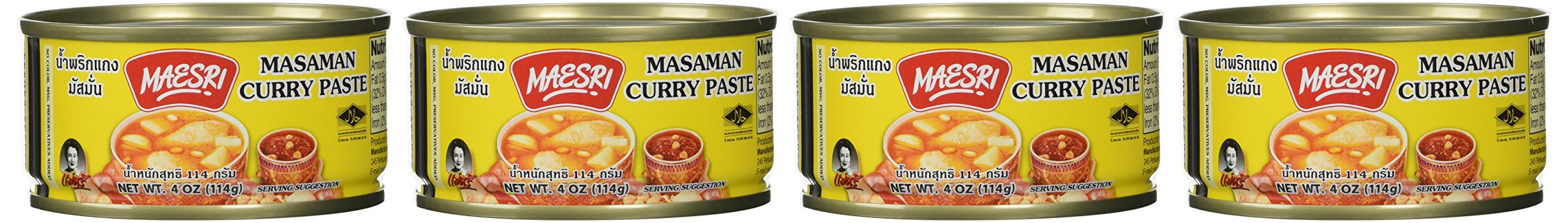 Maesri Massaman curry paste bottle for authentic Thai flavor in quick curries