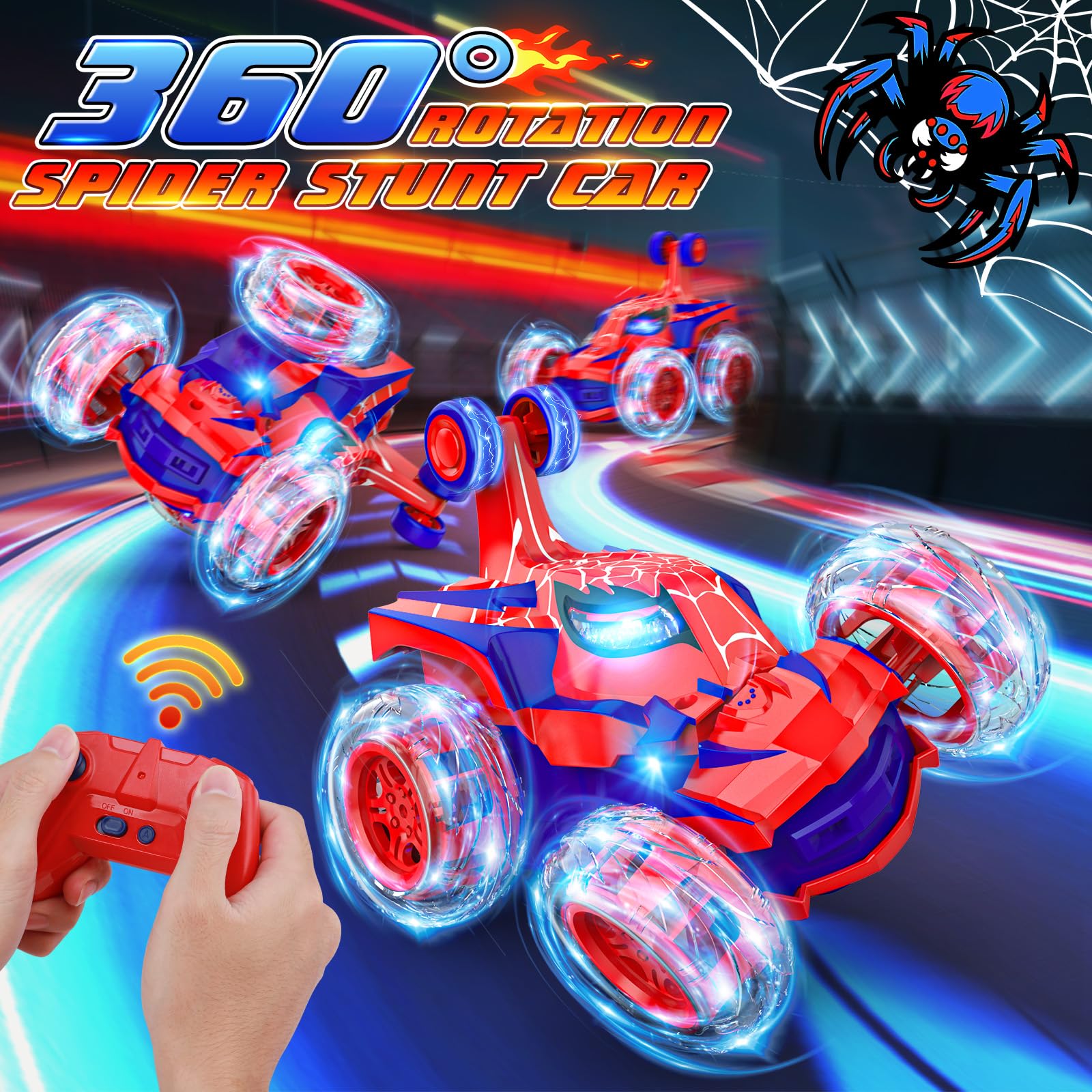 Mafbeanl spider-design RC car appealing to kids ages 3–12