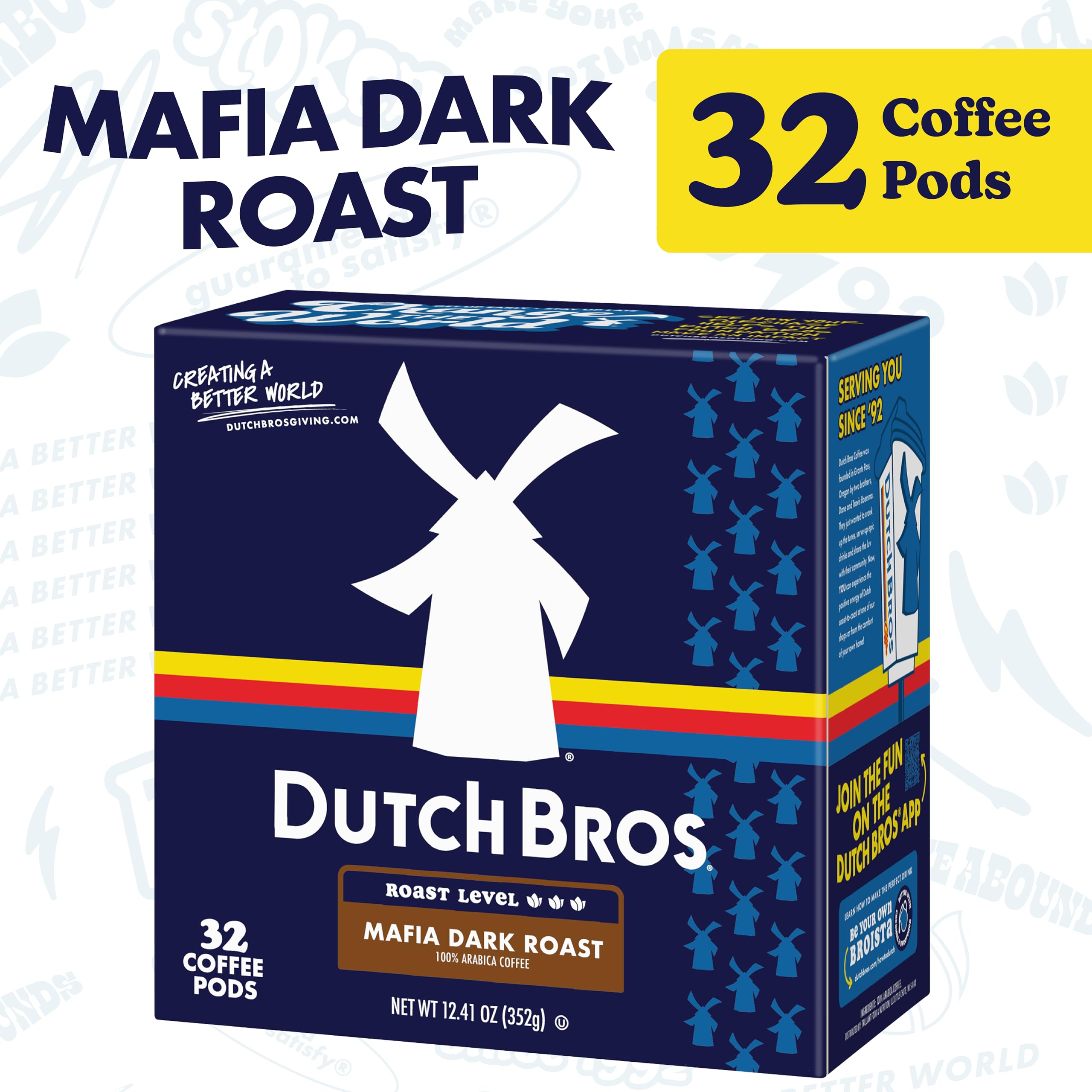 Mafia Dark Roast coffee pods portrait view, premium single-serve quality for Keurig brewers