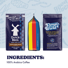 Mafia Dark Roast ground coffee reveals aroma for a bold home brew.