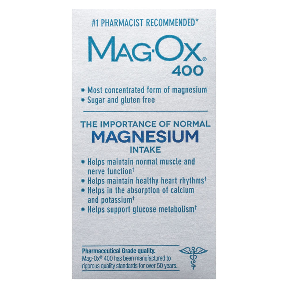 Mag-Ox 400 pack of two bottles on kitchen counter for convenient stocking.