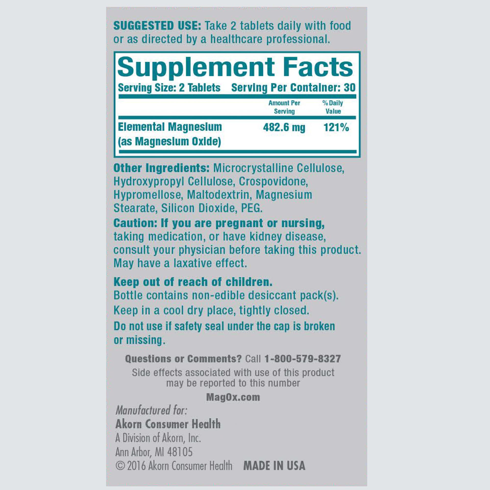 Mag-Ox 400 tablets with smooth coating for easy swallowing during daily routines.
