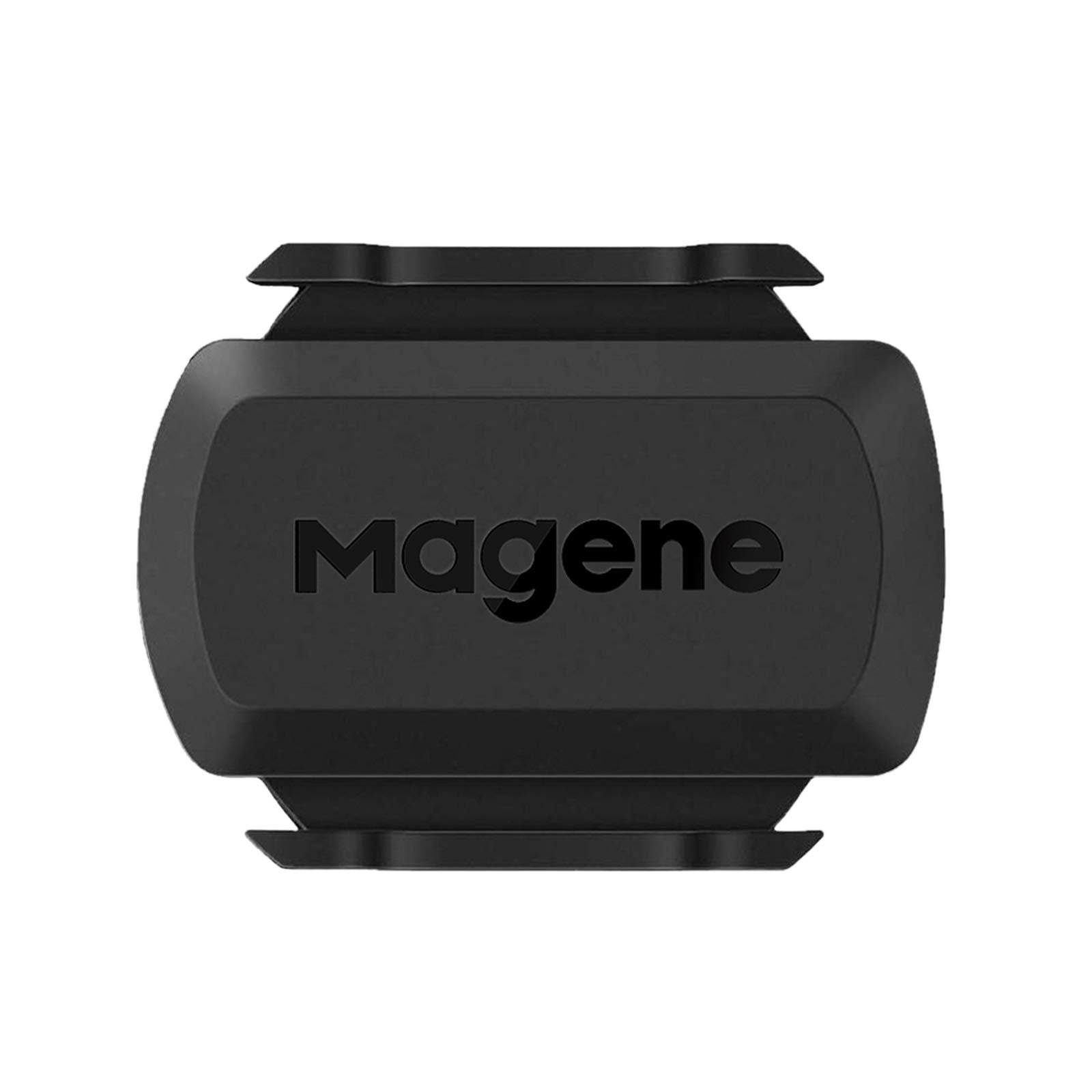 Magene speed sensor mounted on a road bike wheel for accurate RPM tracking