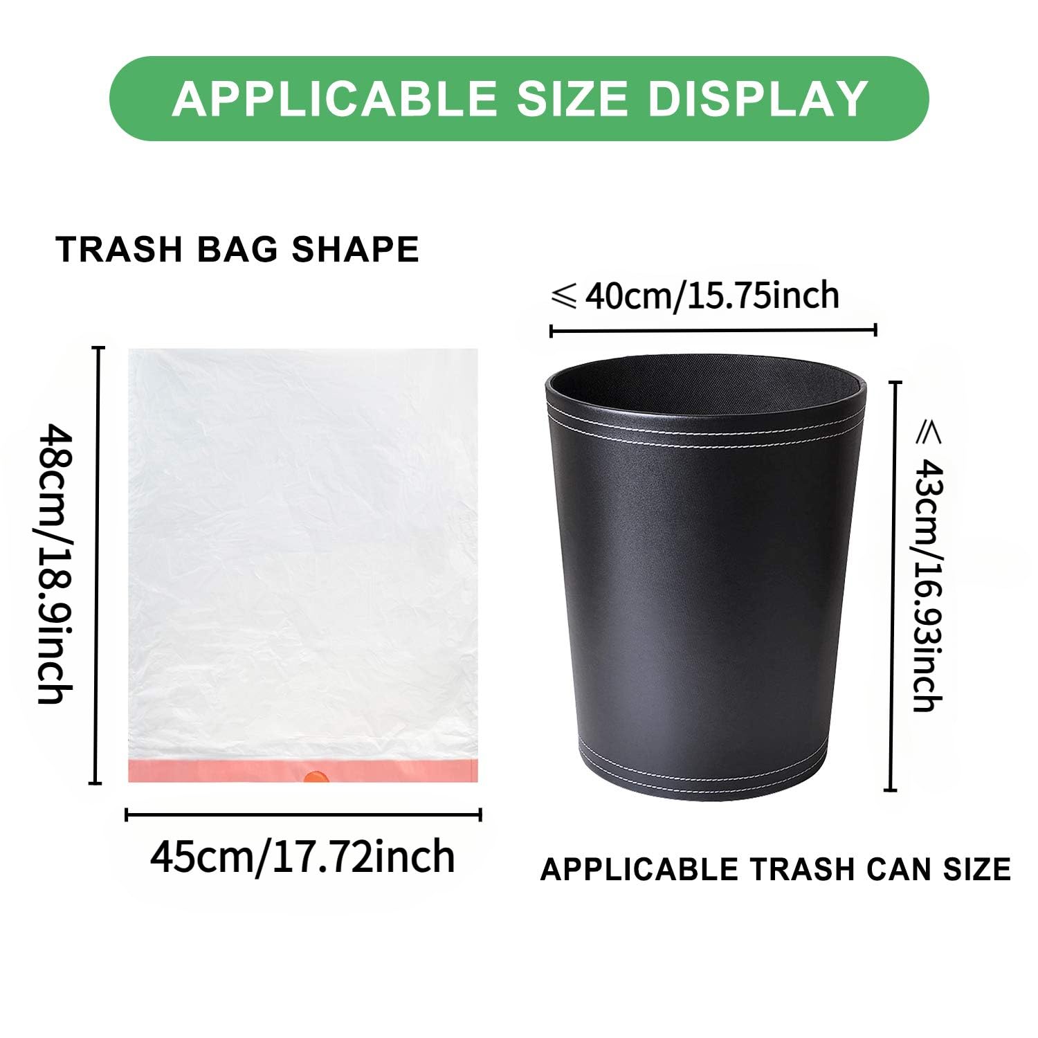 Magesh 12L small trash bag fits compact bins with unscented design