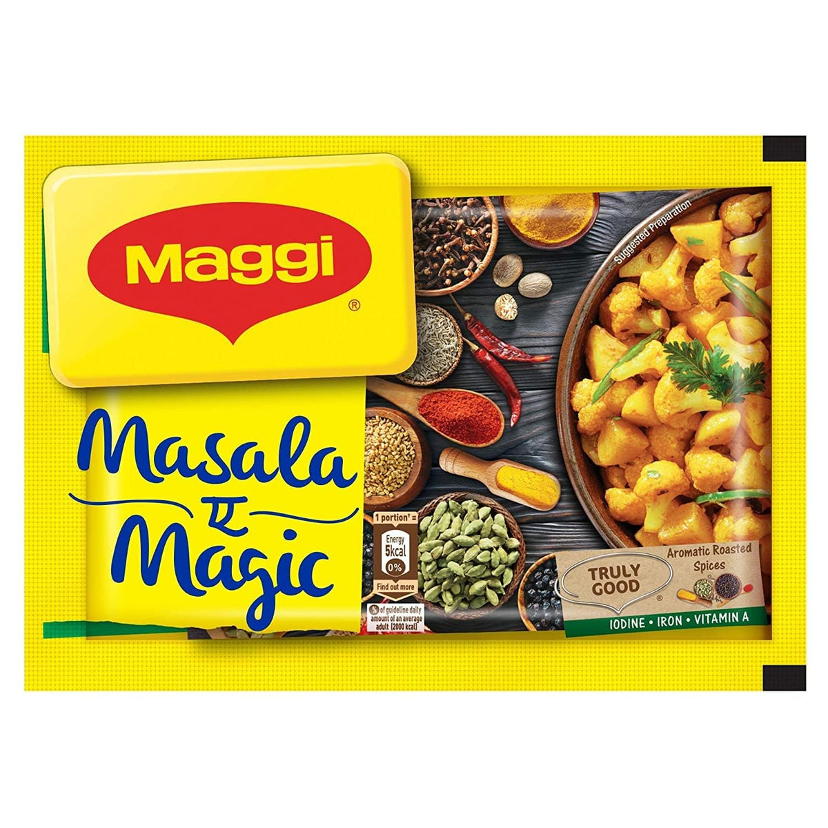 MAGGI Masala-ae-Magic pack front view for tastier everyday vegetables.
