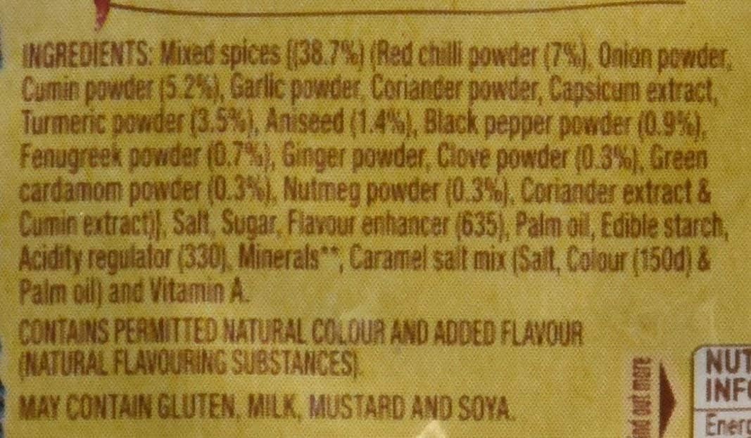 MAGGI Masala-ae-Magic fortified label showing iron and vitamins on pack.