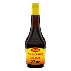 Maggi seasoning bottle pour boosts roasted umami in dishes.