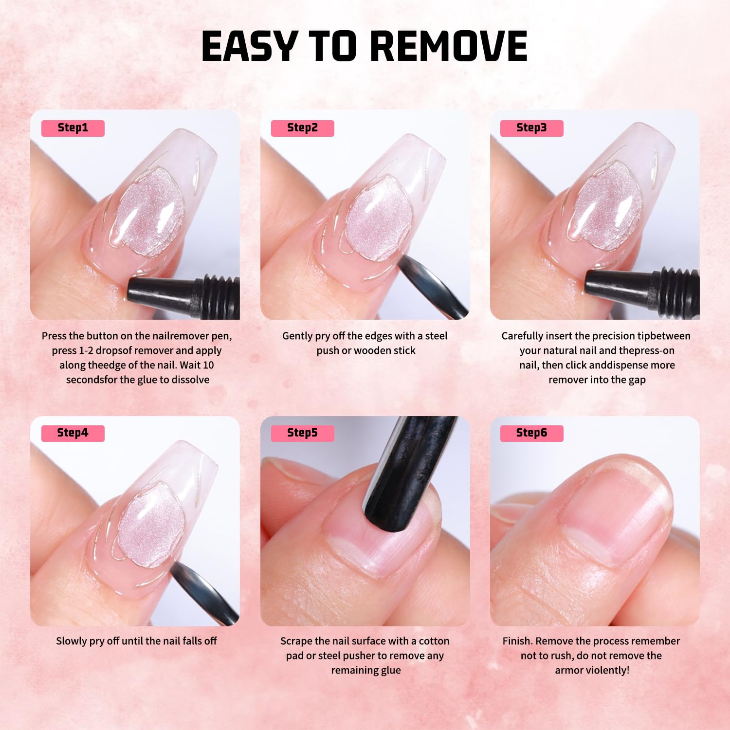 MAGIC ARMOR 2x15g nail glue set for easy application and removal