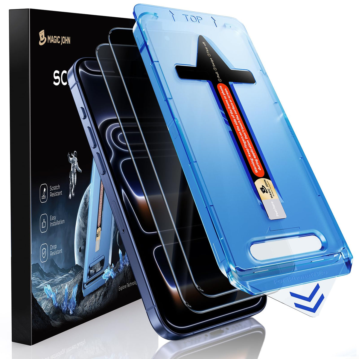 Magic John dust-elimination technology for bubble-free screen setup