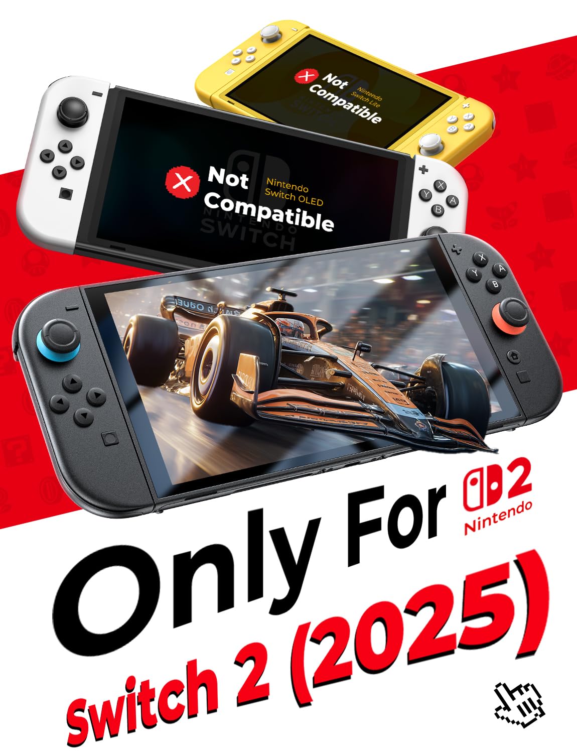 Magic John Switch 2 screen protector dock-friendly 0.33mm profile.