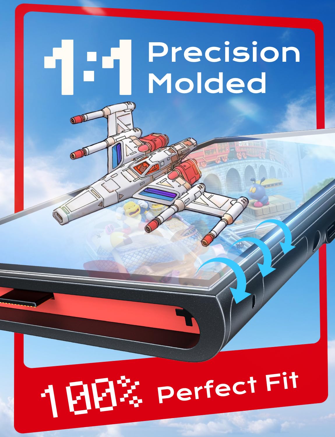 Magic John 1:1 full coverage protector docks smoothly without bubbles.