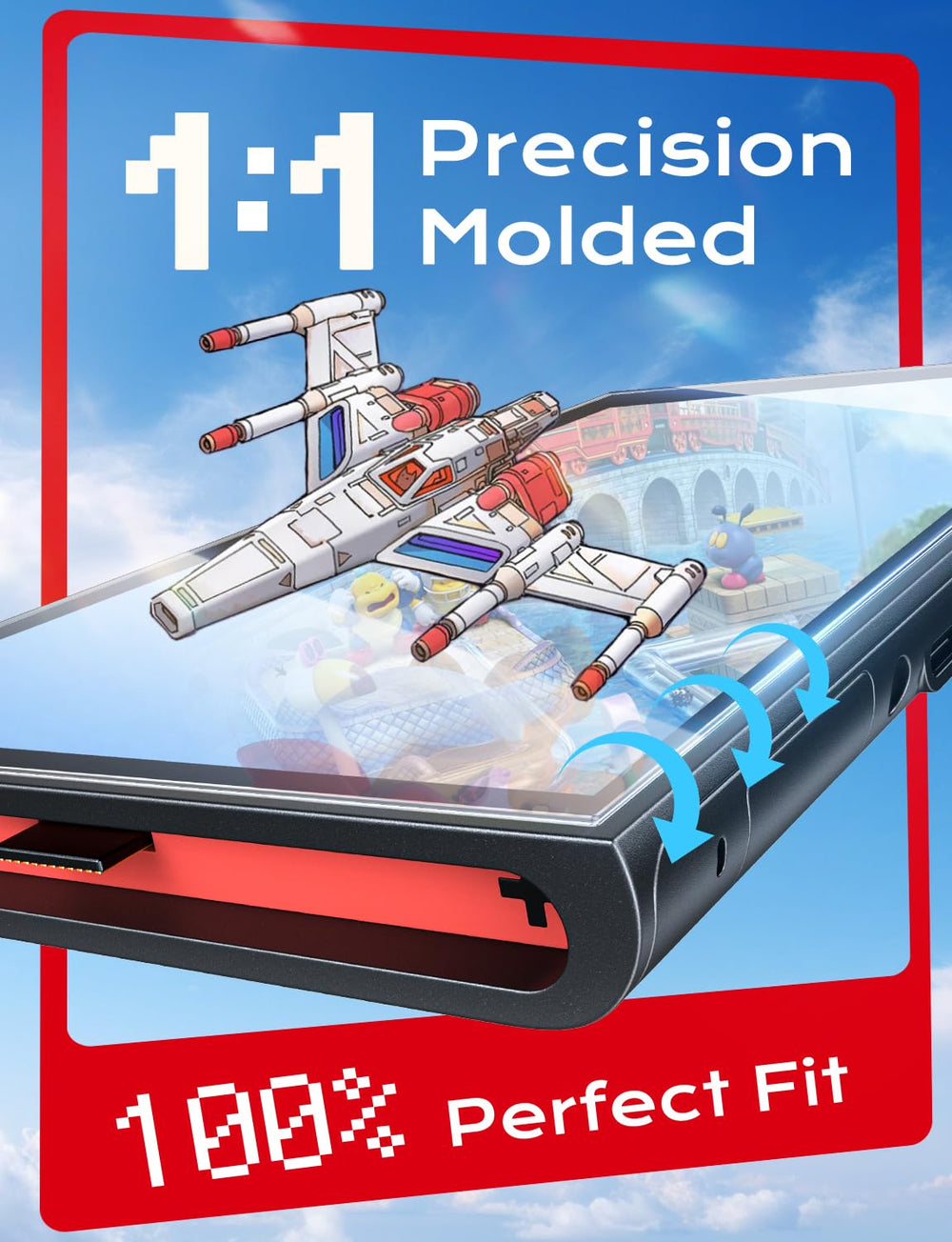 Magic John 1:1 full coverage protector docks smoothly without bubbles.