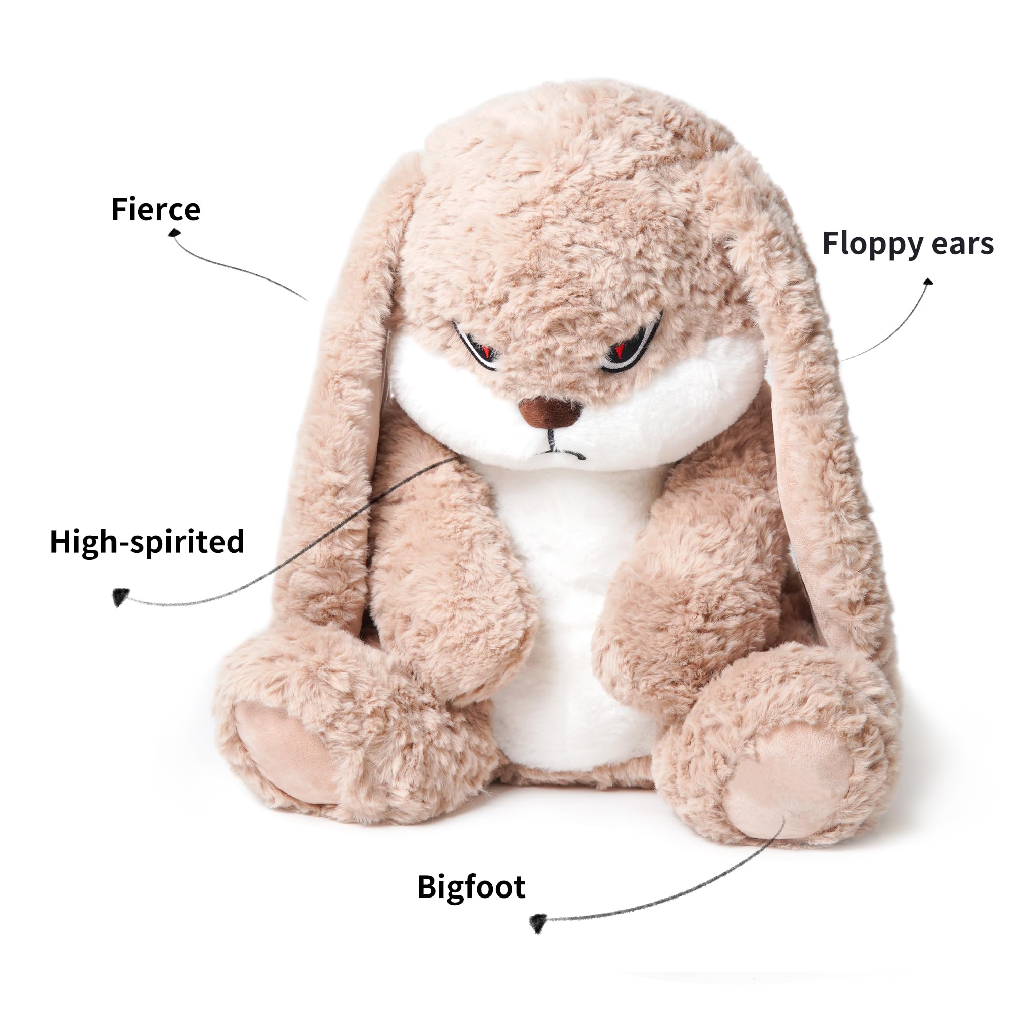 Magic Lion bunny plush in a cuddle pose for comforting hugs