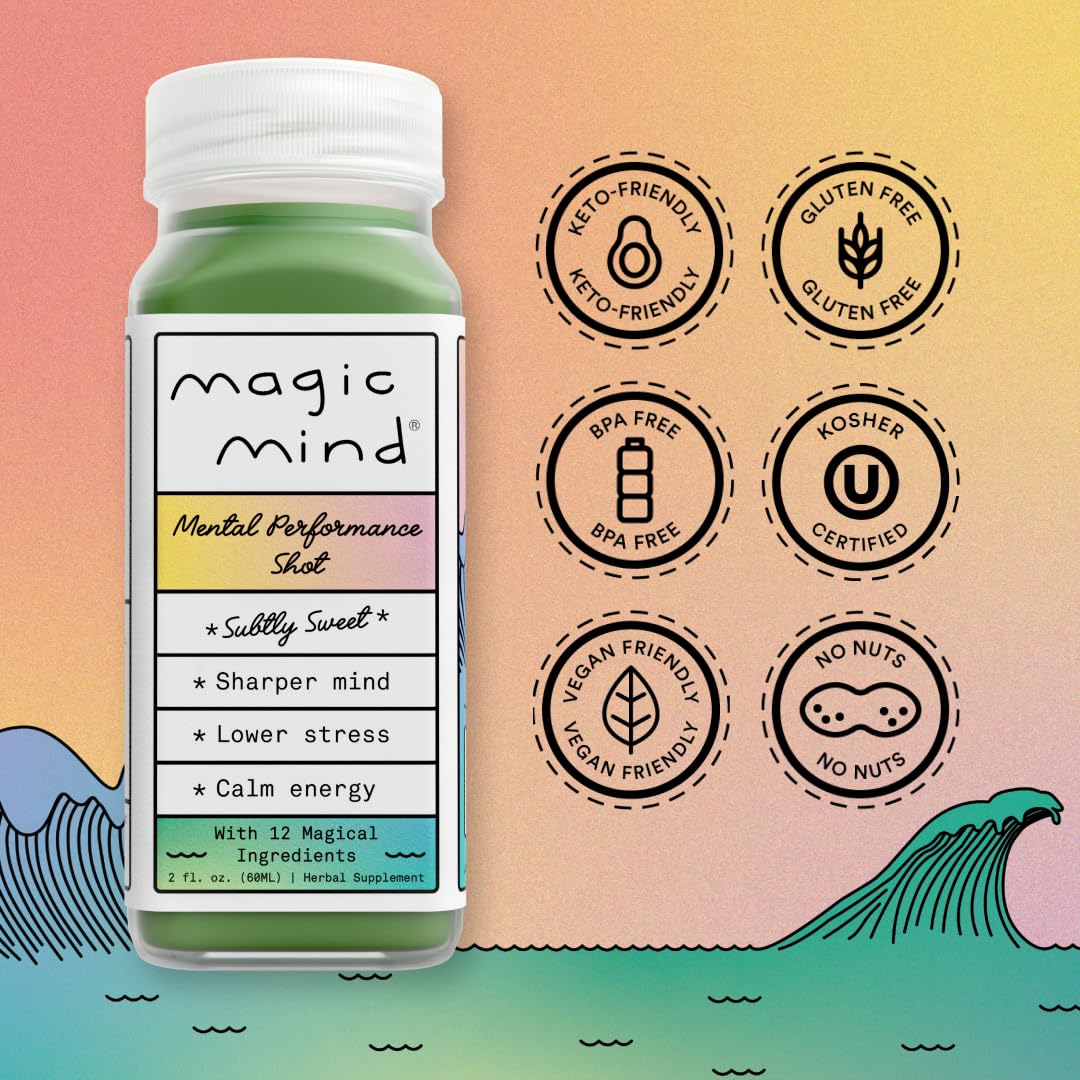 Magic Mind Focus Energy Shot multi-pack display for on-the-go energy