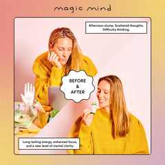 Magic Mind Focus Energy Shot being poured into glass for a smooth moment