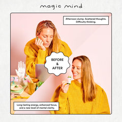 Magic Mind sits on a desk, suggesting on-the-go productivity support.