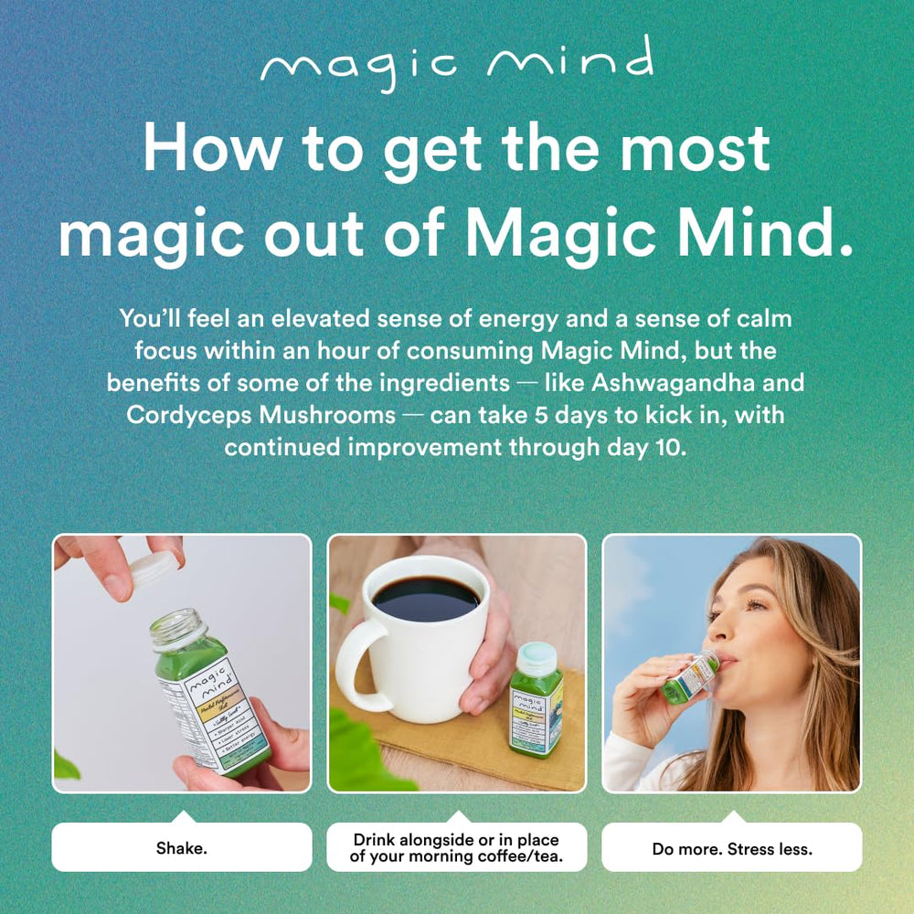 Magic Mind vitamin C, D3, and B12 graphic supports daily immune help.
