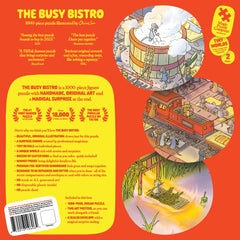 Magic Puzzle Company The Busy Bistro art detail close-up reveals hidden Easter eggs