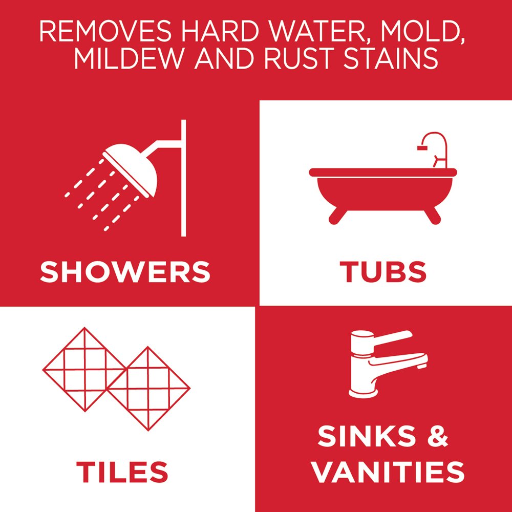 Magic Shower Glass Cleaner used on mirrors for fog-free visibility.