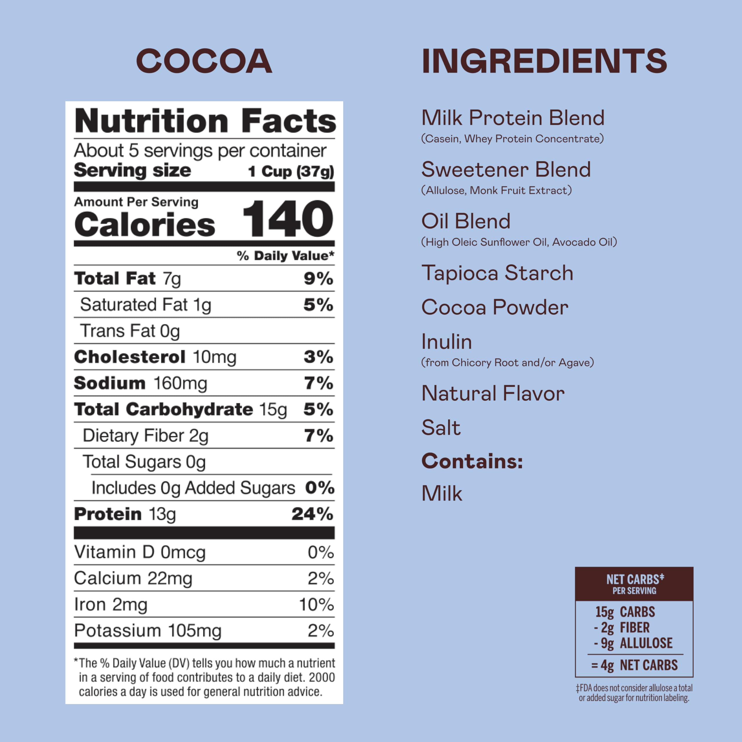 Magic Spoon Cocoa 4-pack displayed for convenient, portion-controlled mornings.