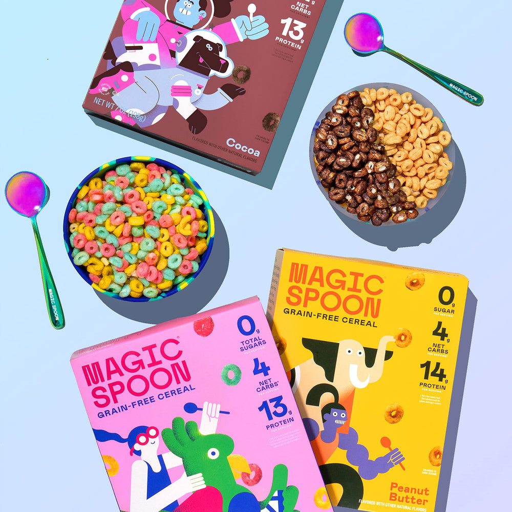Close-up of Magic Spoon cereal crunch and texture