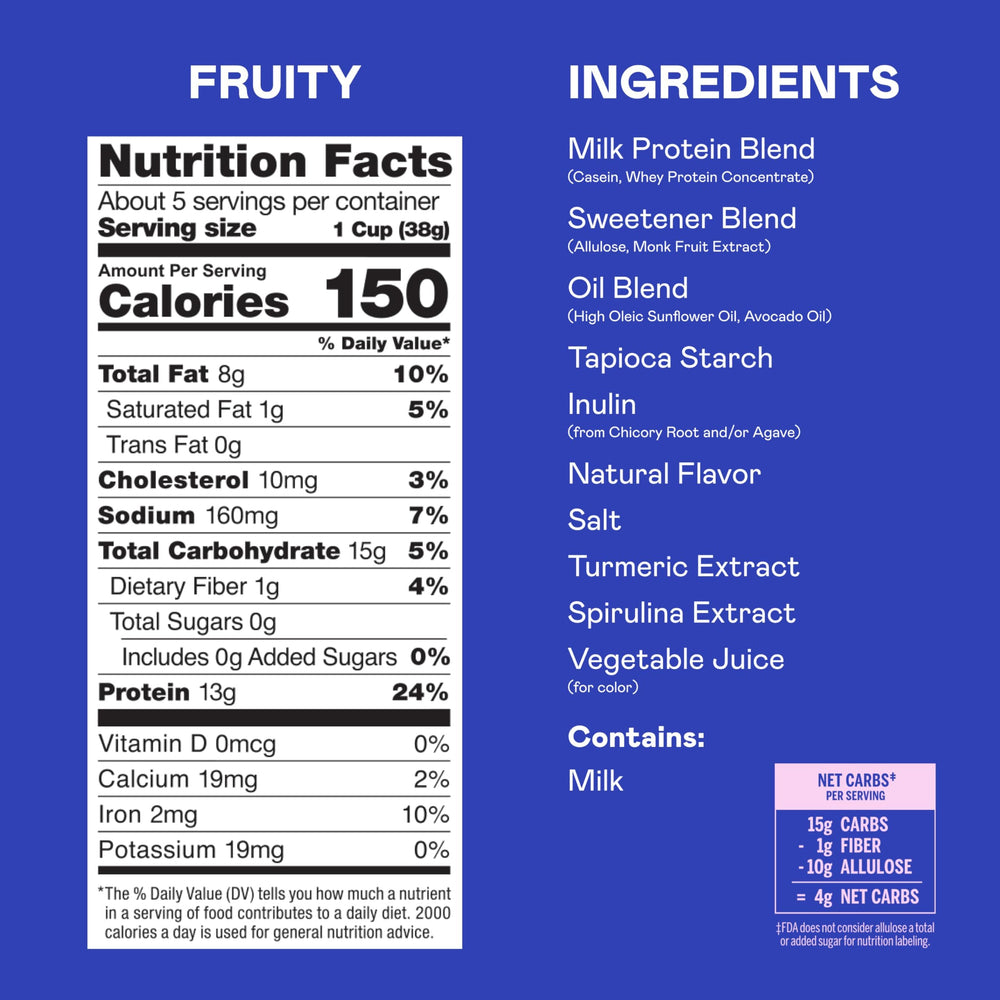 Magic Spoon Fruity bowl with milk highlights a crunchy, keto-friendly morning staple