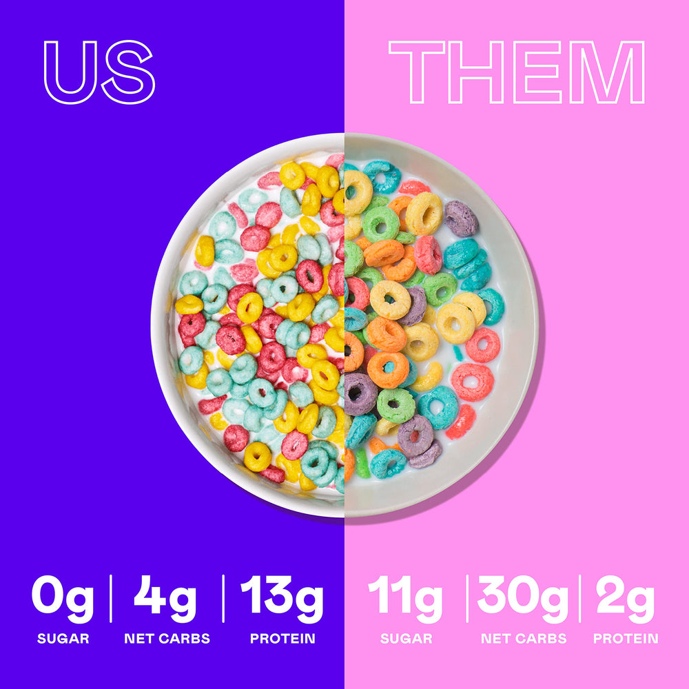 Magic Spoon Fruity cereal kitchen setting: quick, kid-friendly breakfast.