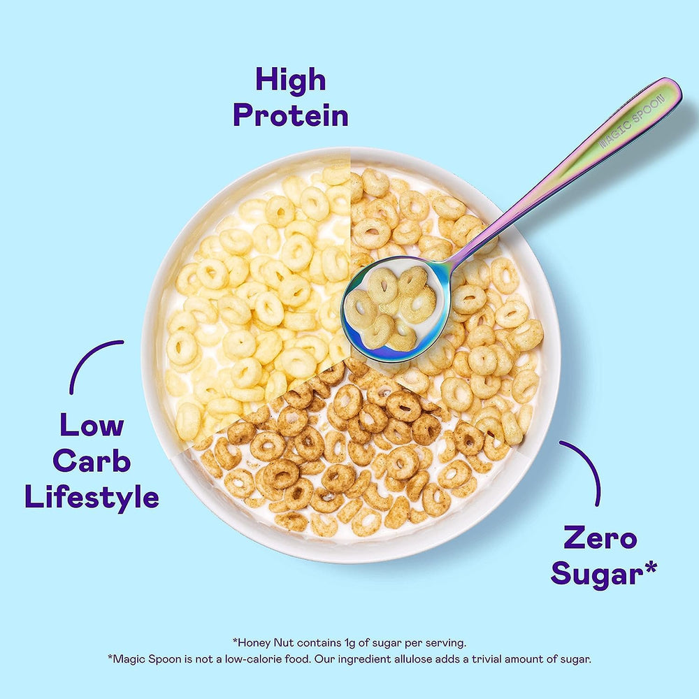 Magic Spoon Fruity cereal portion control: easy serving for all ages.