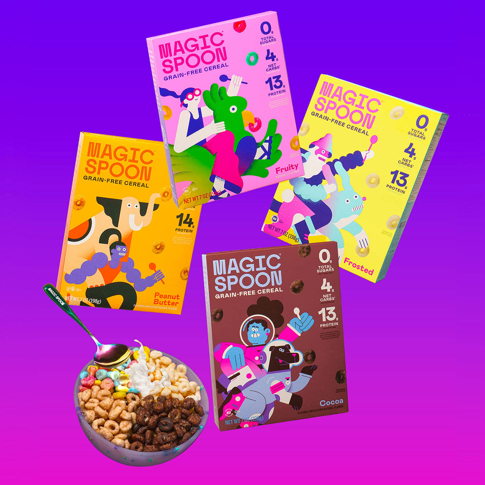 Serving size 7oz box of Magic Spoon cereal for portion control
