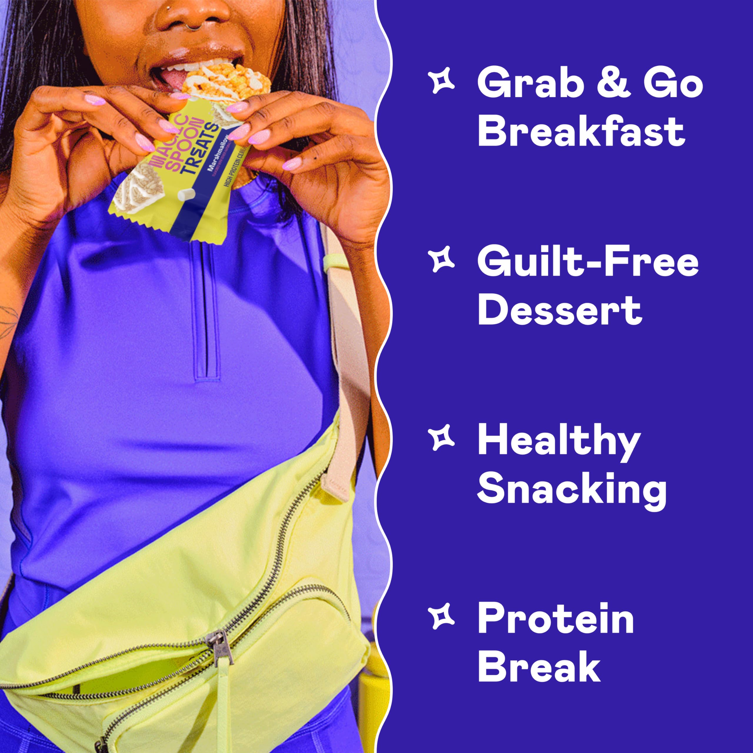 Magic Spoon Treats blueberry muffin bars two-pack, protein-packed breakfast or snack on the go.