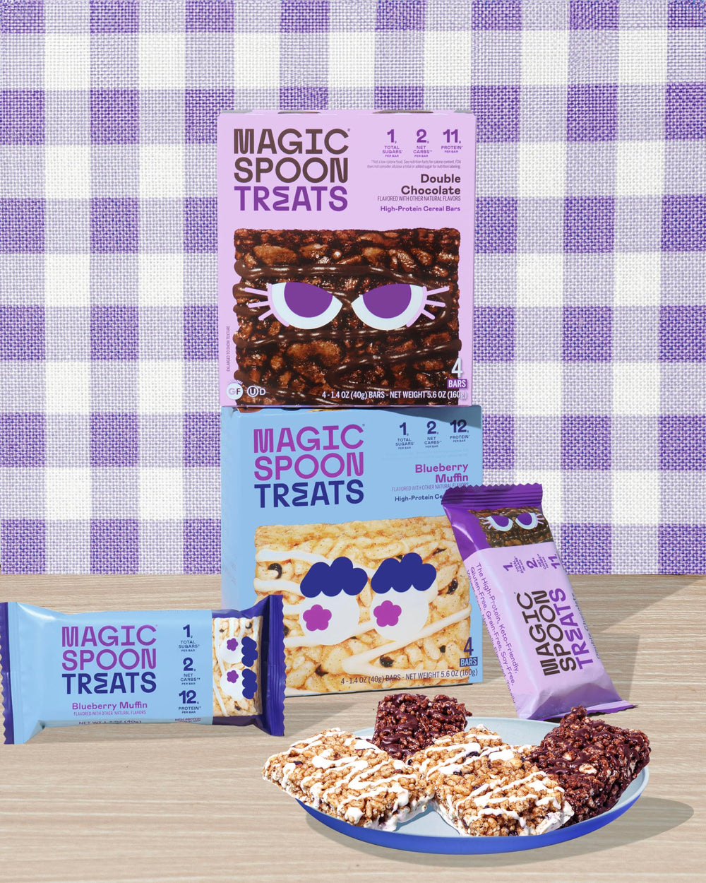 Magic Spoon Chocolate Peanut Butter bars in carton, post-workout snack.