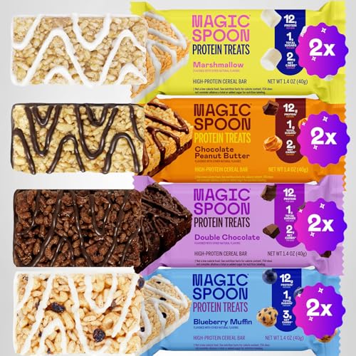 Magic Spoon Treats double chocolate bar close-up, glossy chocolate layer and crunchy bite in a gluten-free protein bar.