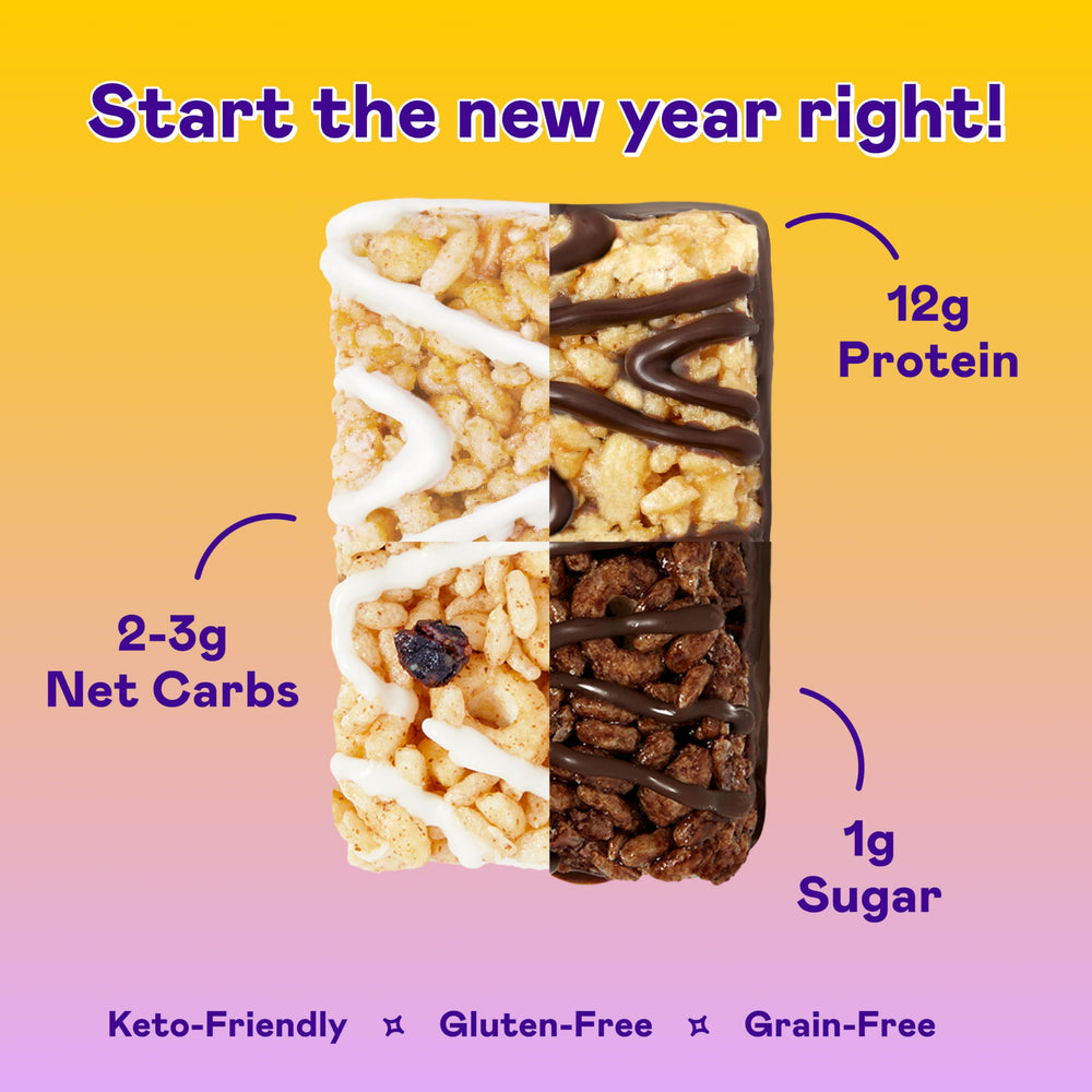 Magic Spoon Double Chocolate bar close-up, bold flavor with high-protein option.
