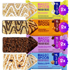 Magic Spoon Treats marshmallow bar two-pack, convenient high-protein gluten-free snack for on-the-go fueling.