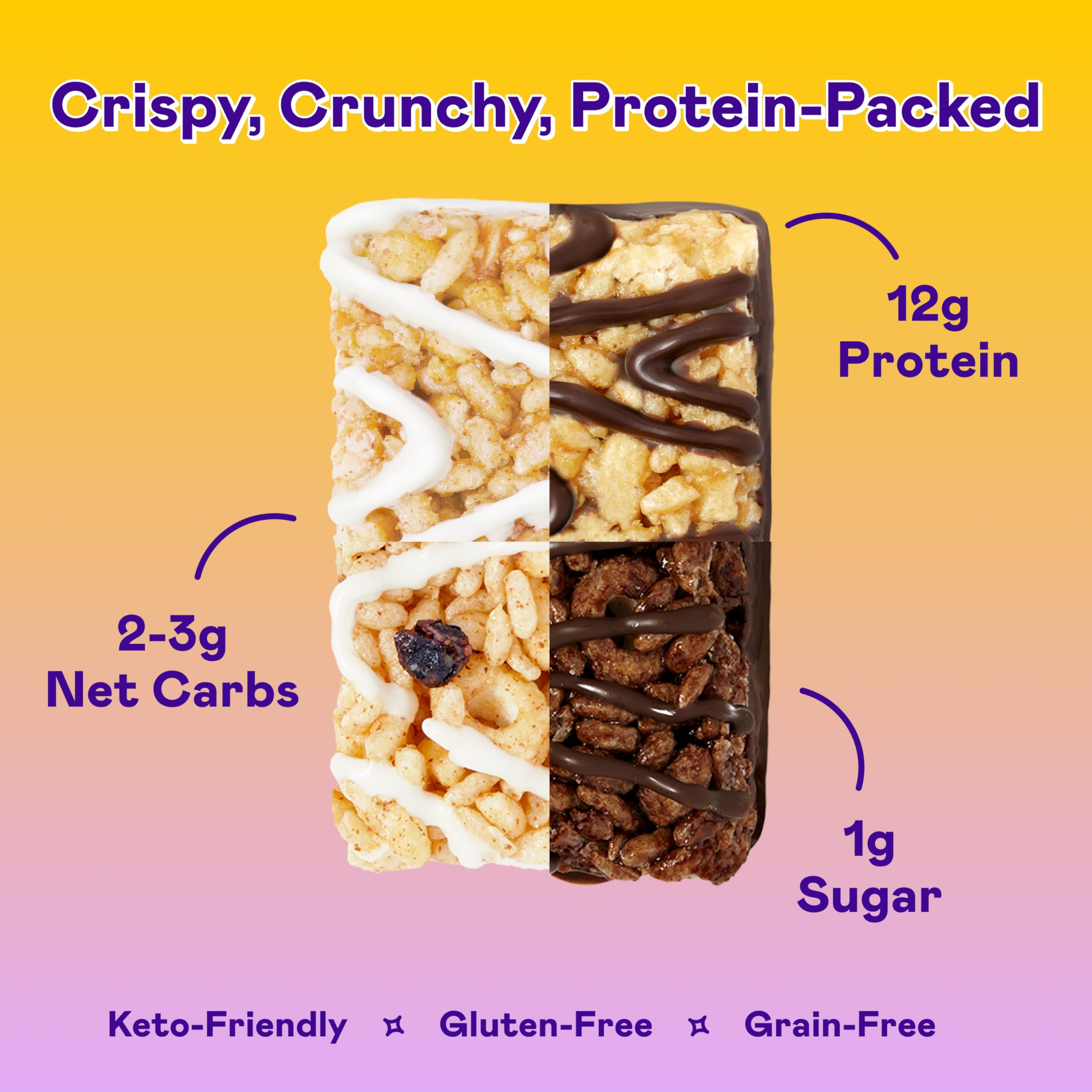 Magic Spoon Treats Marshmallow bar, gluten-free snack with savory crunch.