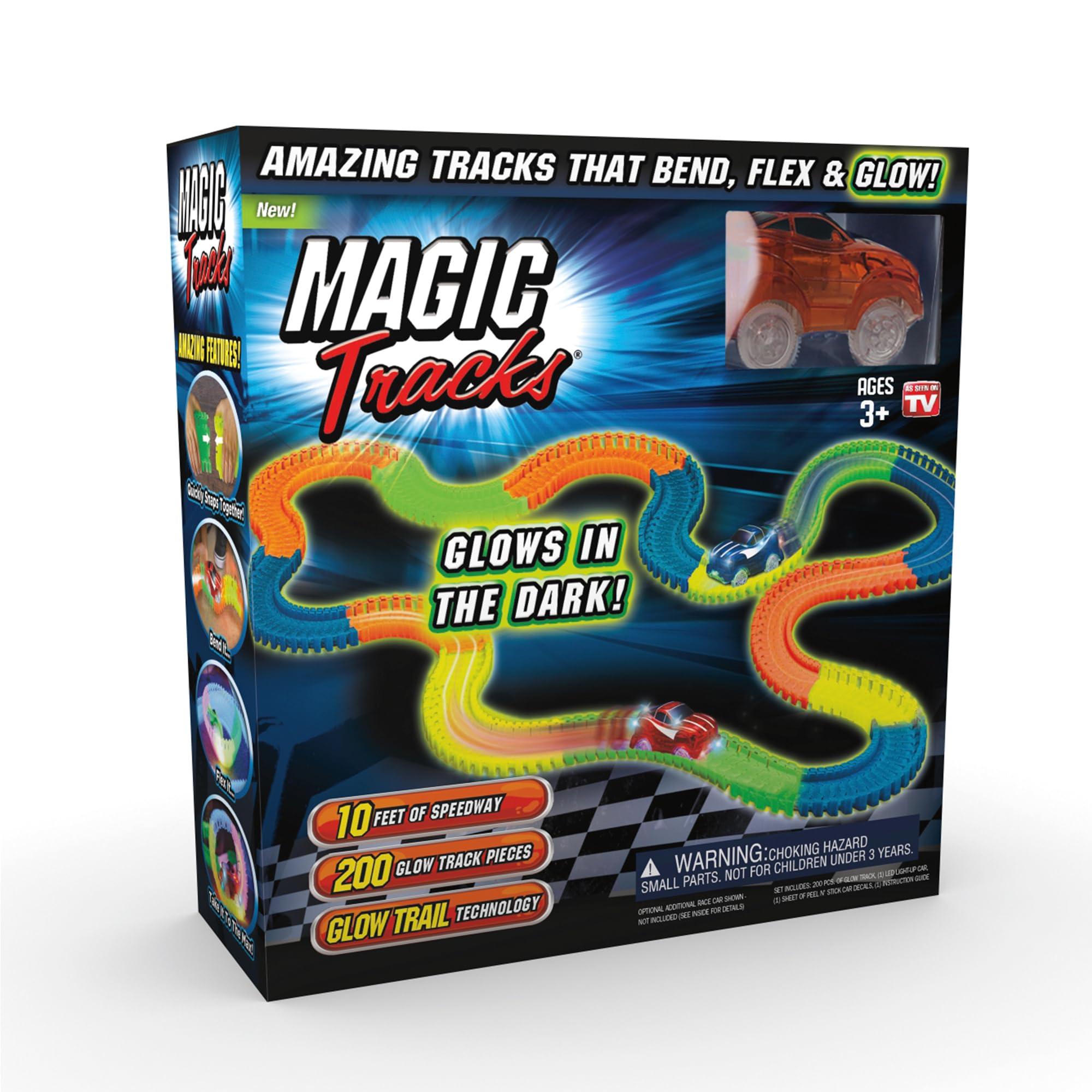 Magic Tracks flexible 10-foot track provides versatile setups for family racing