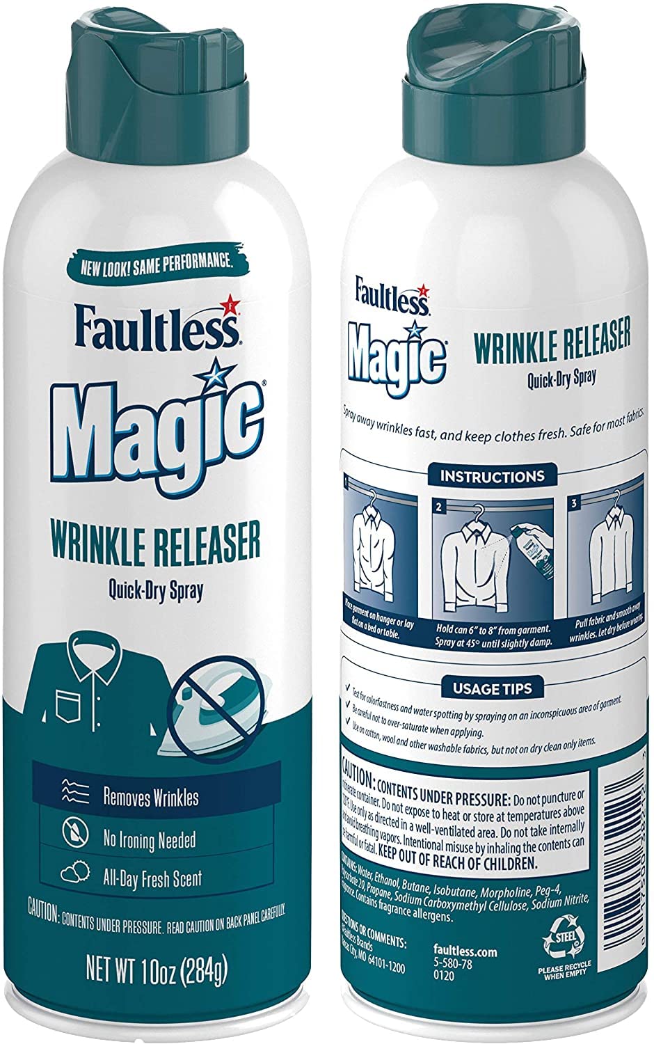 MAGIC wrinkle releaser in action on clothing for a quick refresh