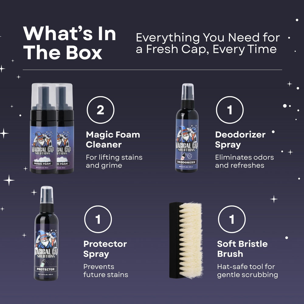 MAGICAL CAP SOLUTIONS soft-bristle hat brush safe for delicate fabrics