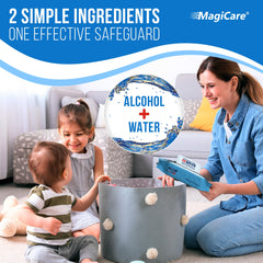 MagiCare 6x8 inch wipes showing large size for thorough cleaning.