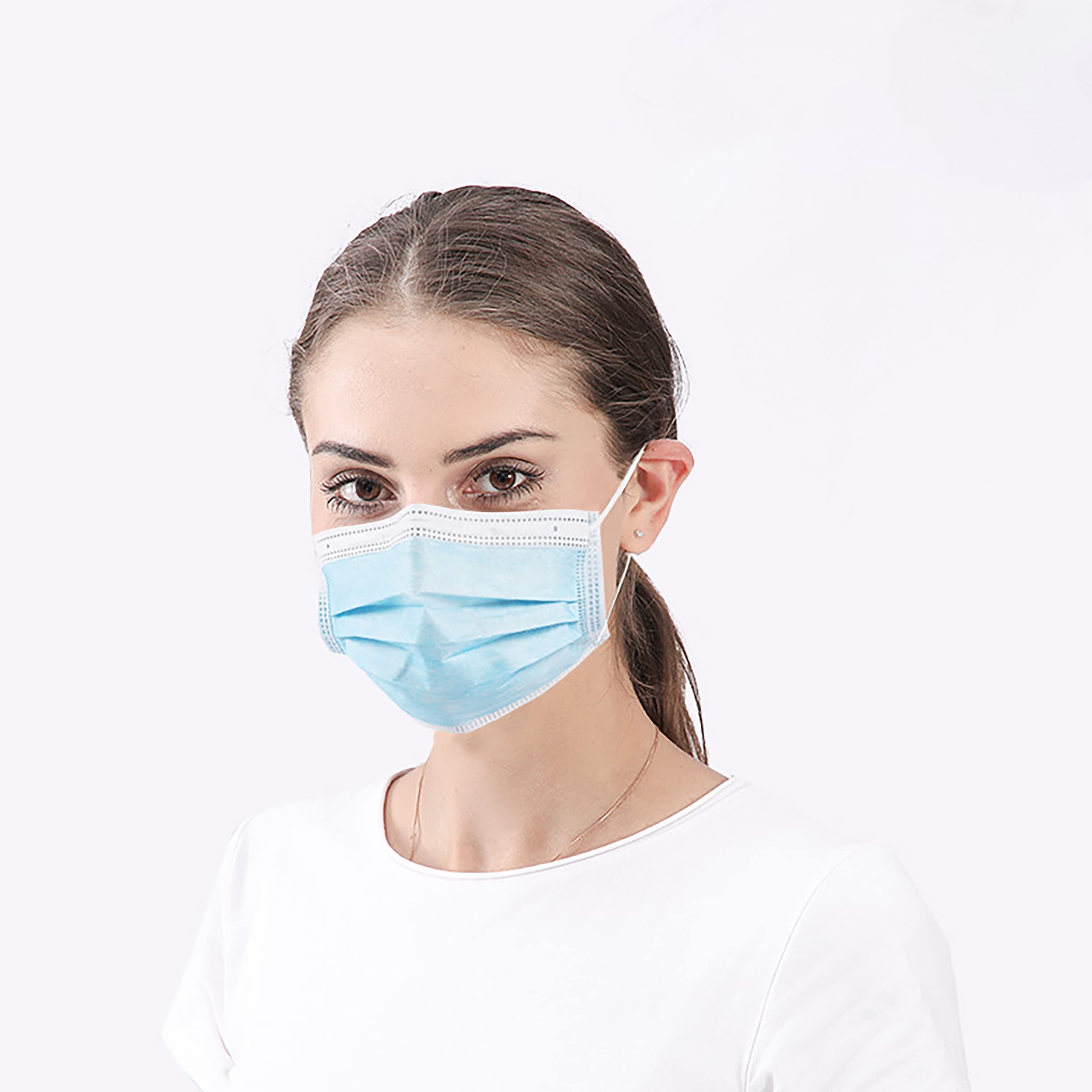 MAGICARE blue face mask usa-made label confirms domestic manufacturing.