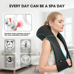 MagicMakers Shiatsu Neck Massager with four big and four small nodes for targeted kneading.