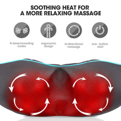 MagicMakers Shiatsu Neck Massager side view; compact and portable relief on the go.