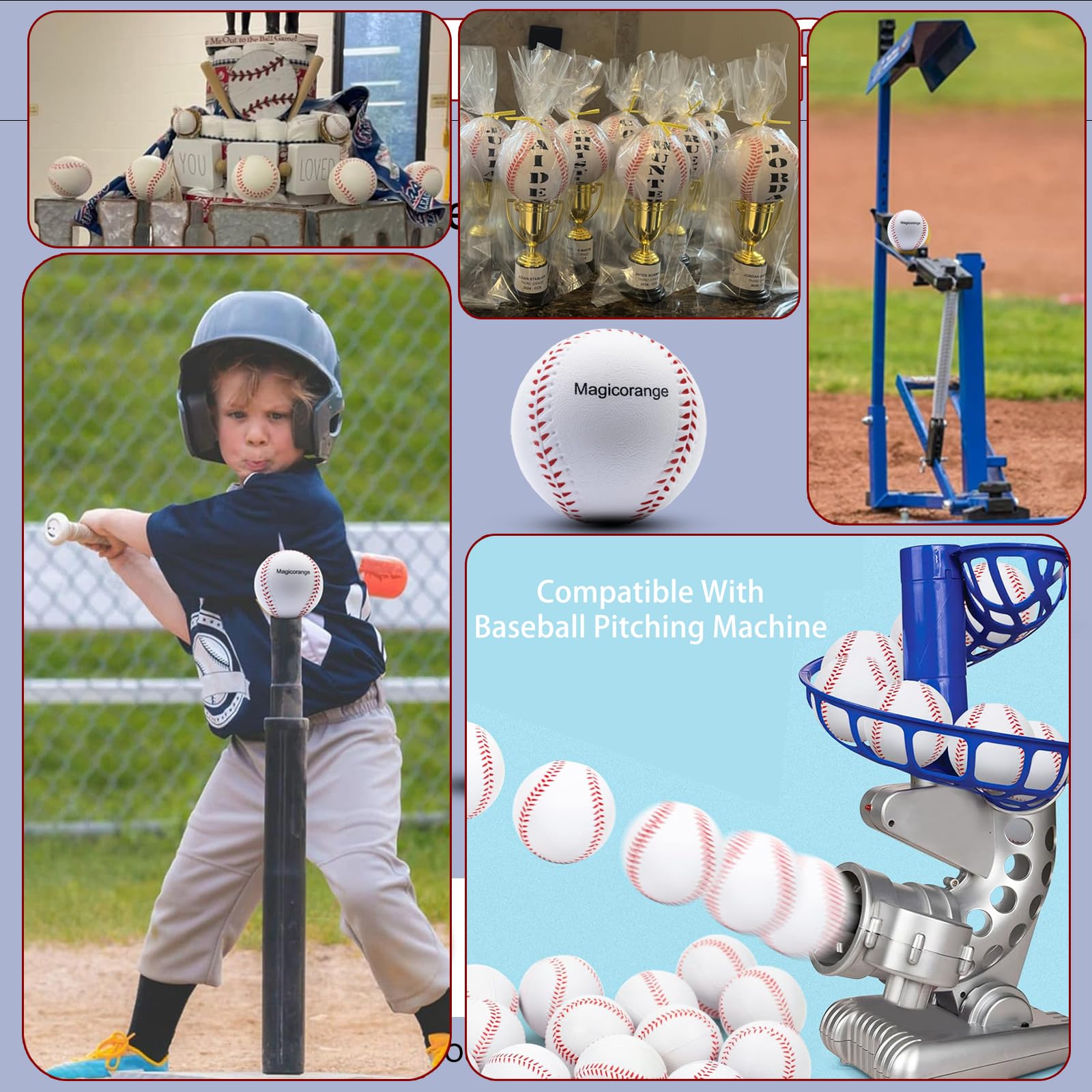 Beginner-friendly Magicorange foam baseball for training.