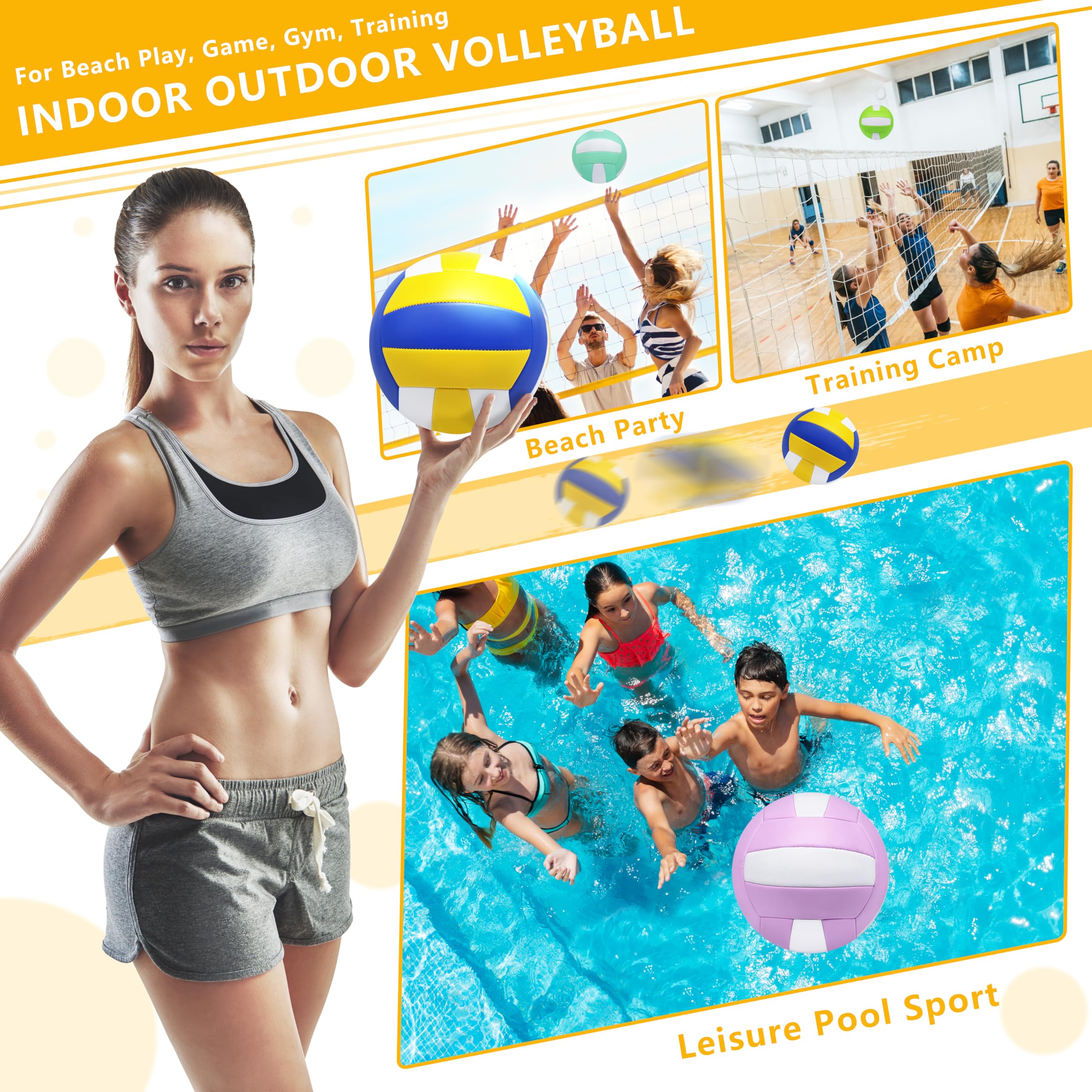 Magicorange indoor-outdoor-use volleyball for versatile play