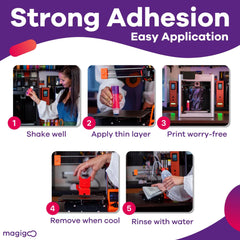 Magigoo MO2016 with BuildTak surface delivers consistent bed grip.