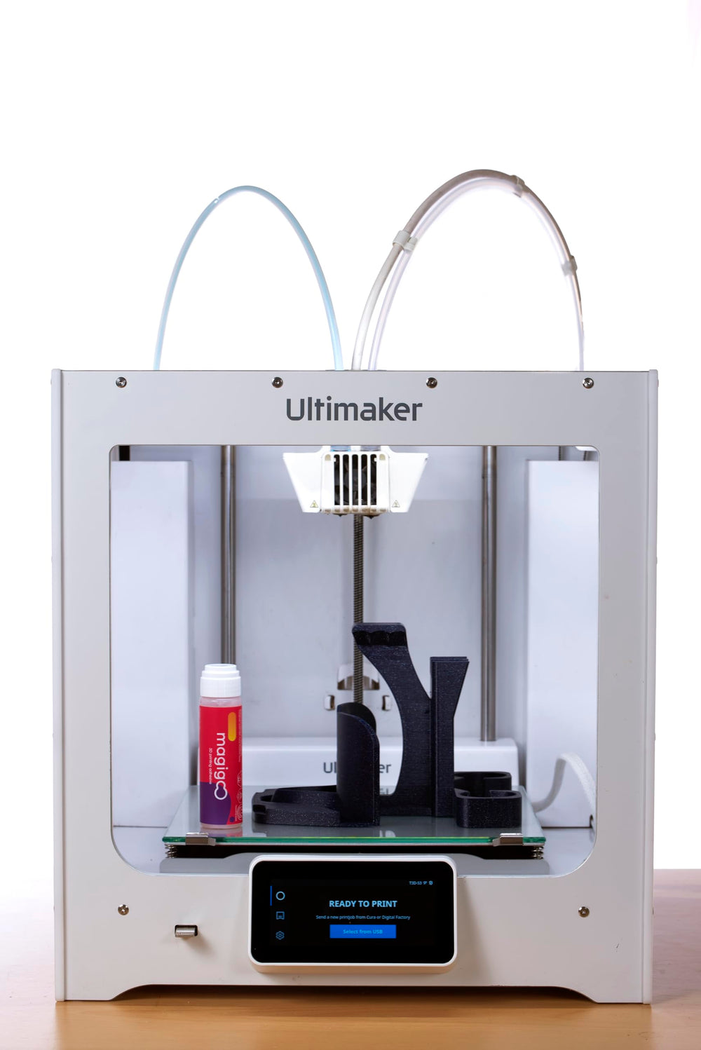 Magigoo MO2016 supports PLA, ABS, PETG, HIPS and TPU workflows.