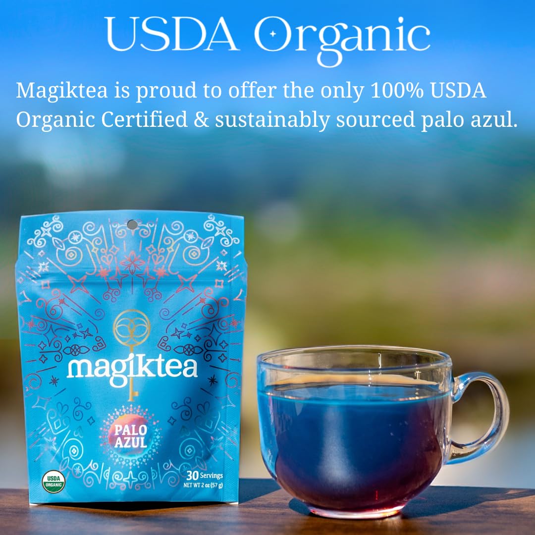 Magiktea Palo Azul zero-caffeine brew ideal for evening relaxation
