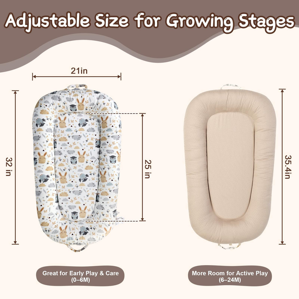 MAGINP Baby Lounger machine-washable-cover simplifies care