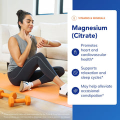 Magnesium Citrate capsules close-up for easy daily supplementation.